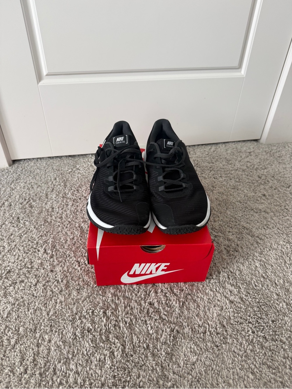 Nike Men’s Black Training Shoes with White Accents